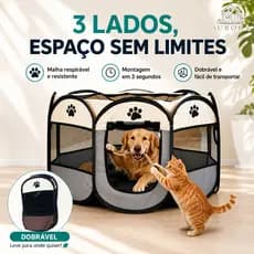 Casinha Pet Dobrável Grande Portátil Cercado para Cachorros e Gatos Resistente