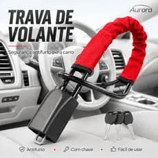 Trava de Volante Antirroubo 70cm Aço Resistente para Carros Universal