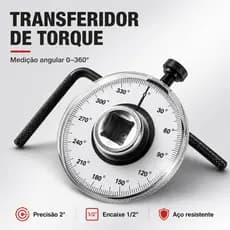 Transferidor Medidor De Graus De 1/2 Para Aperto Em Torquímetro Corneta