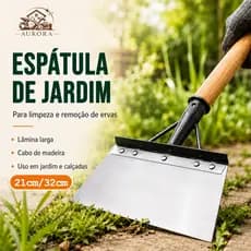 Pá Multifuncional De Jardim Externo De Aço Inoxidável Plana 21/32cm