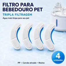 4Pcs Filtro De Substituição Para Cat Dog Água Bebendo Carvão