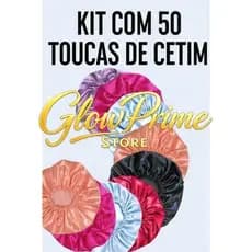 Kit 50 Toucas de Cetim Antifrizz | Proteção Capilar e Revenda | Cores Sortidas