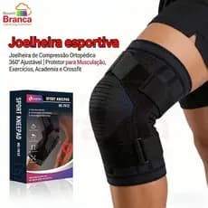 Joelheira de Compressão Ortopédica 360° Ajustável | Protetor para Musculação, Exercícios, Academia e Crossfit