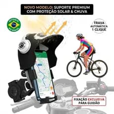 Suporte Celular Moto Bicicleta Com Mini Capacete Guidão Retrovisor Impermeável
