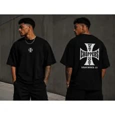 Camiseta Oversized West Choppers Coast Masculina 100% Algodão Streetwear Premium Unissex – P ao GG