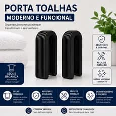 Gancho de Toalha por Gravidade Sem Furo | Cabide Inteligente de Parede para Banheiro/Cozinha