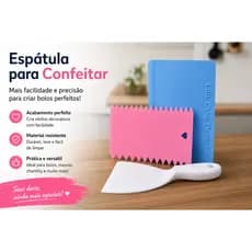 Kit 3 Espátulas para Confeitaria Profissional | Bolo, Chantilly, Cobertura, Recheio e Massas  | Fácil de Usar