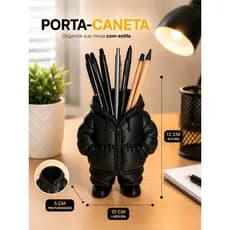 Porta Caneta Jaqueta Puff Miniatura | Decoração Geek e Presente Criativo