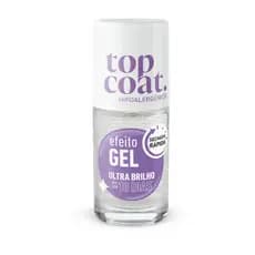 Top Coat Blant Efeito Gel Hipoalergênico – Incolor | Secagem Rápida Brilho e Proteção