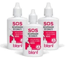 Kit 3 SOS Recuperador de Esmalte Blant – Recupera, Fortalece e Realça o Brilho das Unhas!