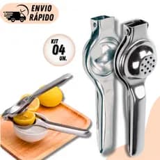 Kit  4 ou 2 Espremedor de Limão Inox Manual Maciço Super Forte Utensilio para Cozinha Restaurante bar Multiuso