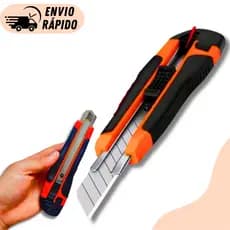 ESTILETE GRANDE COM TRAVA REFORÇADO COM PEGADA EMBORRACHADA IDEAL PARA ARTESANATO OBRAS E USO DOMÉSTICO