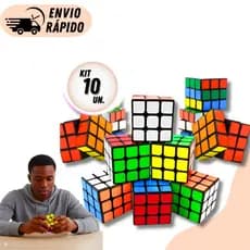 KIT 10 ou 6  Cubo Mágico 5 x 5 x 5 Cm Clássico De Exercitar a Mente Para Adultos e Crianças Educativo Lembrancinha