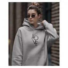 MOLETOM FEMININO BLUSA DE FRIO LOVE CASUAL BLOGUEIRA ESTILOSO