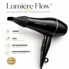 Secador de Cabelo Profissional 1800W 127V Secagem Rápida Silencioso Leve com Bico Modelador Preto