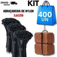 Conjunto Abraçadeiras de Nylon Fita Hellermann "3,6 mm x 250mm Cinta plastica lacre Preto fixador prendedor de cabo