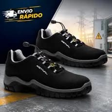 Sapato Segurança Estival Profissional Preto Eletricista Proteção Conforto CA 50880 Energy EPI Trabalho Pesado Segurança