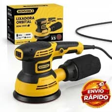 Lixadeira Roto Orbital 5 Polegadas 110V-300W com 16 lixadeira Bomvink Bom-9501