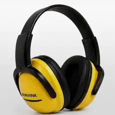Abafador Ruído Protetor Auricular Concha Amarelo Ajustável Ideal Estudos Trabalho EPI Alta Proteção