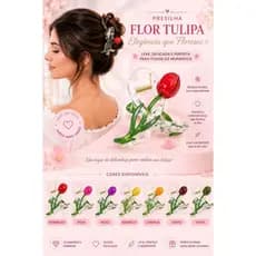 Presilha Flor Rosa Elegante para Cabelo – Tendência - 7