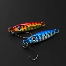 Dupladuoyu 1 Pcs Mini Jig Isca De Pesca 3g/6g Pequeno Metal Jigs Jigbait Único Gancho Artificial Truta Baixo Equipamento