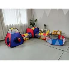 Toca Barraca Infantil 5 Em 1. 4 Em 1 e 3 Em 1 Com Tunel + Cesta + Piscina