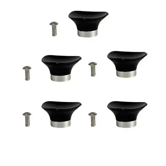 kit 5 Puxador Pomel Tampa de Panela Baquelite Universal 5cm | Resistente ao Calor + Parafuso | Serve em Várias Tampas