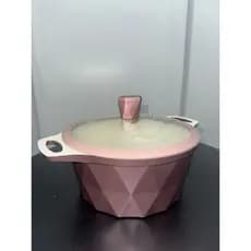 Panela Diamante Cerâmica Antiaderente Premium com Fundo de Indução | Design Moderno + Cozimento Rápido N°24 4.2 LTS