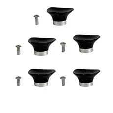 Kit Reparo Panela 15 Peças | 10 Alças + 5 Pomel em Baquelite Preto | Reposição Universal para Panelas e Tampas | Pegador