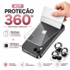 Película Traseira iPhone + Película Câmera Luxo 3D Proteção 360 Completa Premium IPhone XR,11,12,13,14,15,16,17