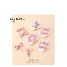 Crianças hairpin primavera outono estilo bebê menina Mini arco pequeno hairpin verão menina versão coreana estilo doce p