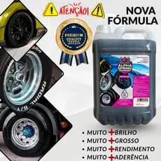 5 Litros Pneu Pretinho Profissional Abrilhantador Carro Moto Caminhão Alta Fixação Cor Preto