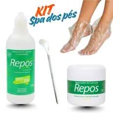 Kit Spa Dos Pés Amaciante calos 150ml + removedor repos 120g + bisturi 222 + 10 botas descartáveis