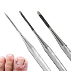 Bisturi Podólogo Kit C/3 Pçs Goiva 206 Nuclear 208 E 209 desencravador de unha afiado inox