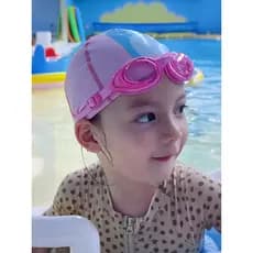 Touca de natação infantil, meninas, meninos, proteção de ouvido, à prova d'água, cabeça não rachada, Silicone, cabelo lo