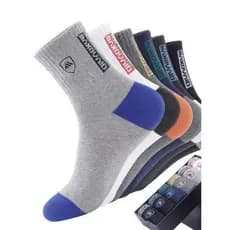 Meias masculinas na moda All-match mid-tube meias esportivas respirável negócios meias masculinas casuais escudo mid-tub