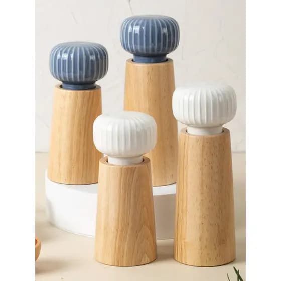 Nordic dinamarquês moedor de pimenta Manual garrafa de moagem de sal grosso tempero núcleo cerâmico pimenta preta moagem