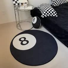 Preto branco simples meninos quarto preto 8 tapete de bilhar 8 tapetes antiderrapantes casa sala de estar ins foto quart
