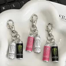 Chaveiro Dupla Mini Latas Estilo Energético Monster Energy Acessório Chaves Mochilas Bolsas