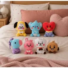 Pelúcia 12 cm BT21 BTS Kpop Coreia Miniatura Colecionáveis Decoração Kawaii