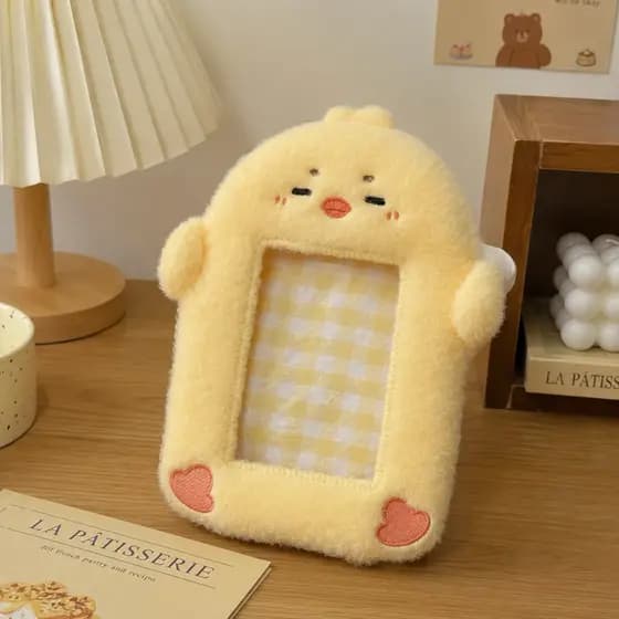 Holder Pelúcia Porta Cartão Photocard Idol Kpop Pintinho Amarelo Chaveiro Bolsa Mochila Coreia BTS Stray Kids