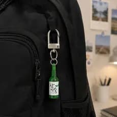 Chaveiro Miniatura Soju Bebida Coreana Acessório Moda Bolsa Mochila Roupa Kawai