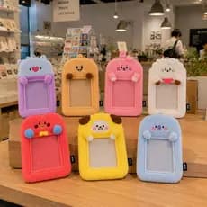Chaveiro BT21 Pelúcia Porta Cartão Photcard Idol Kpop BTS Stray Kids Ateez Coreia Moda Acessório Bolsa Mochila
