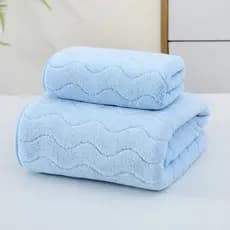 Toalha de banho absorvente de lã Coral, conjunto de duas peças, toalha de rosto doméstica, macia, amigável à pele, sem f