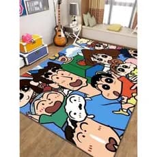 Sala de jogos tapete quarto bebê rastejando cortina quarto Blackout Crayon Shin-Chan cristal velo tapete