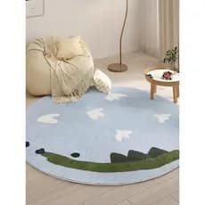 Moderno simples casa sala de estar sofá tapete quarto imitação Cashmere cabeceira quarto das crianças redondo cobertor c