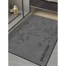 Influenciador de lama diatomácea Premium cinza série banheiro almofada absorvente antiderrapante de secagem rápida banhe