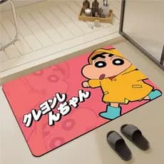 Desenhos animados dos desenhos animados Crayon Shin-Chan banheiro doméstico de secagem rápida Anti-deslizamento tapete d