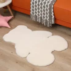 Ins bonito urso tapete de pelúcia decoração quarto princesa menina coração influenciador quarto das crianças cobertor ca
