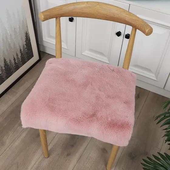 Imitação de coelho almofada de cadeira de pelúcia almofada de inverno curto pelúcia cadeira de jantar almofada de escrit